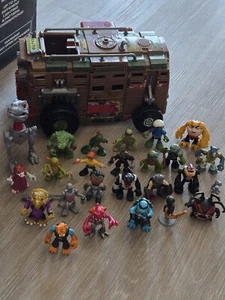 Playmates HUGE Teenage Mutant Ninja Turtles Action Figure Set And Cargo Vehicle - Picture 1 of 8