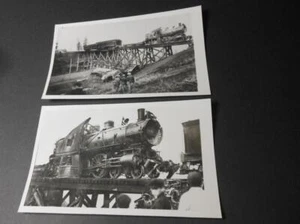 SP&S RAILROAD #3 ENGINE 604 & 462 CRASH W/ TRAIN #2 602 PHOTO WRECK SPOKANE WASH - Picture 1 of 6