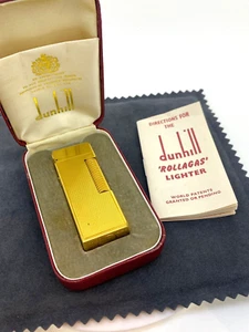 Vintage Dunhill "Rollagas" Lighter, Original Fitted Box, Booklet. Swiss, c1970's - Imagen 1 de 7