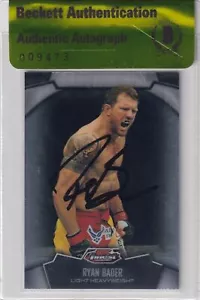 Ryan Bader Signed 2012 Topps Finest UFC Card #20 BAS COA Bellator Autograph 144 - Picture 1 of 24
