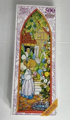 Cork Board 500 Piece Precious Moments Vintage Puzzle 1998 Stained Glass Art - Image 1 of 4
