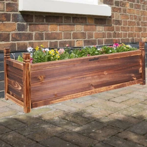 Large 90CM Long Deep Garden Planter Box Trough Wood Vegetable Flower Raised Bed - Picture 1 of 11