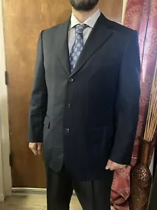 Ermenegildo Zegna Trofeo Mens Suit Jacket Blazer Sport Coat 40R 3 Button Blue - Picture 1 of 8
