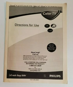 Philips Color TV Gebrauchsanweisung Bedienungsanleitung von 2002 GEBRAUCHT - Bild 1 von 2