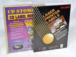 CD ETIKETTEN (Stomper Pro Runde Etikettenminen & Z-Label Lazer 2 5/8 x1" Etiketten) - Bild 1 von 5