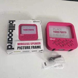 Billboard Bluetooth Wireless Speaker Picture Frame 4x6 Pink *Opened Never Used* - Picture 1 of 9