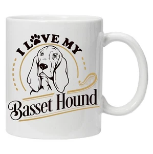 I Love My Basset Hound Hundetasse | Haustierliebhaber | Hund | Geschenk | Kaffee Teetasse - Bild 1 von 3