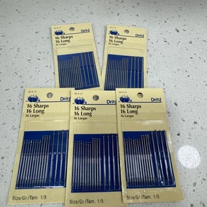 AGUJAS DRITZ VINTAGE TALLA 1/5 Paquete de 5 Nuevas- Largas -56-s15 - Imagen 1 de 3