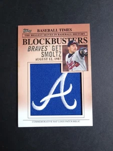 2012 Topps Update Blockbusters Mütze Logo Patch John Smoltz #BP-28 Patch - Bild 1 von 4