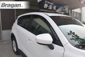 Window Deflectors For Mazda CX-5 2012-2017 Tinted Rain Protector Smoked Adhesive - Picture 1 of 6