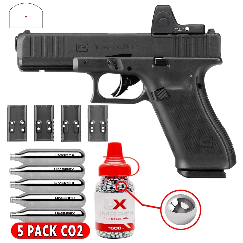 Umarex Glock 17 Gen 5 MOS Blowback .177 Cal CO2 Air Pistol 2255219