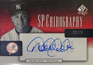 2004 UD SP Authentic, SP Chirography, Autograph, Derek Jeter, 22/75 - Picture 1 of 2