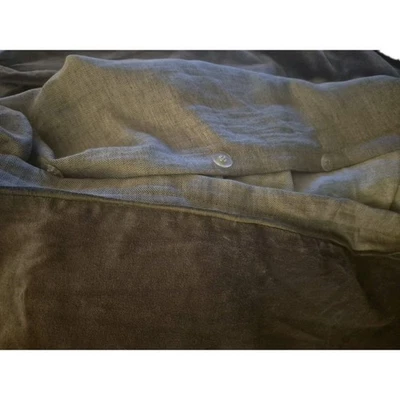 O & O  By Olivia & Oliver Velvet Duvet Cover W/ Pillow Sham TWIN Gray  Twill  - Image 1 of 4
