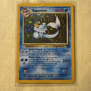 Holo Vaporeon 12/64 Jungle Pokemon TCG - Foto 1 di 2
