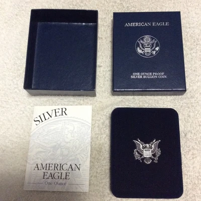 American Silver Eagle 2001 W prueba ● caja y certificado de autenticidad ● cubierta ● 1 onza troy Foto 1 de 4