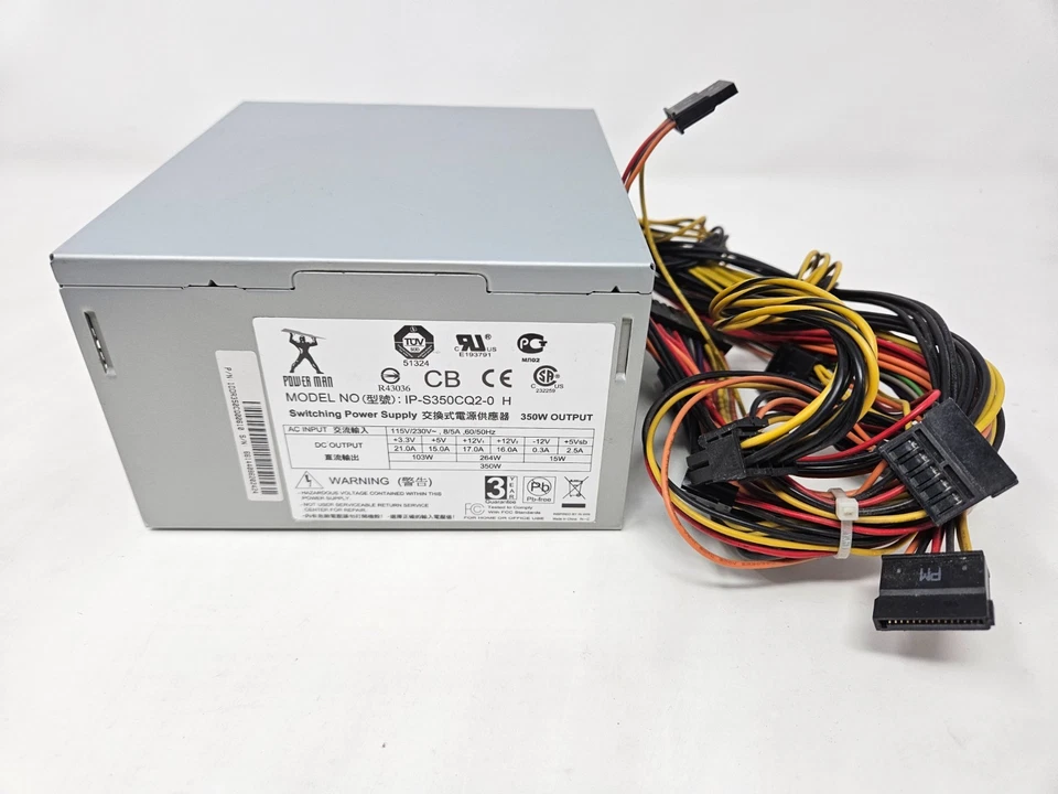 Power Man IP-S350CQ2-0 H 350W Power Supply -- TESTED - Image 1 of 4