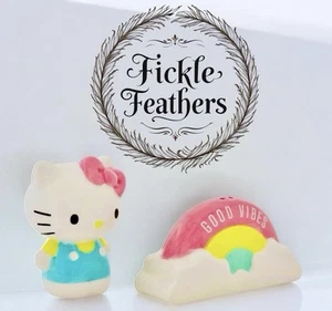 Juego de coctelera de sal y pimienta de cerámica arco iris Hello Kitty buenas vibraciones REGALO Y ENVOLTURA GRATIS - Imagen 1 de 15