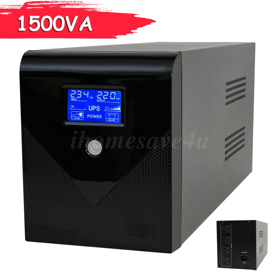 Fuente de alimentación ininterrumpida UPS 1500VA/900W tipo respaldo sin conexión con batería Foto 1 de 4