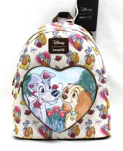 Loungefly Disney Lady And The Tramp Hearts & Roses Mini Backpack - Picture 1 of 7
