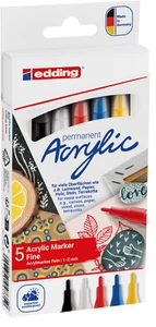 Edding Lackmarker 5300 Lackstift Lackmaler Acrylstift 5 Farben basic 4-5300-5S - Bild 1 von 8