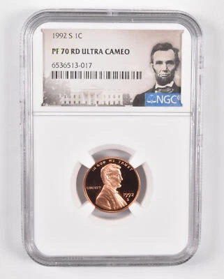 1992-S Lincoln Memorial Cent PF70 UCam NGC Graded - Spl Lbl PR Proof - Image 1 of 4