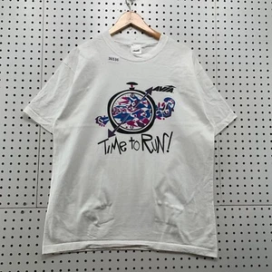 Vintage 90s AVIA Shirt Mens Large White Single Stitch TIME TO RUN USA - Picture 1 of 14