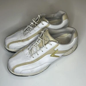 Callaway Women’s White And Gold Golf Shoes Size 7.5  W418-19 - Picture 1 of 17