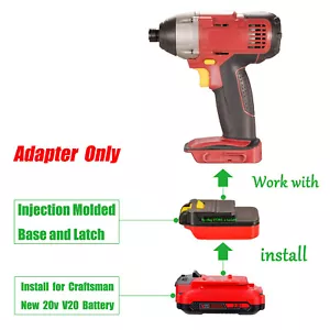 Adattatore per CHICAGO ELETTROUTENSILI 18V, Adatto Artigiano V-20 NUOVO 20V Batteria Rossa - Foto 1 di 8