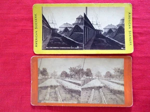 Vintage Stereoviews ~ ARSENAL, CHARLESTOWN NAVY YARD / ORDNANCE PARK, CANNON - Picture 1 of 7