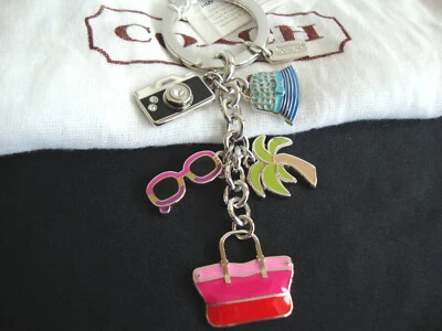 Coach Hampton Fin de Semana Multi Mezcla Palmera Sombrero Cámara Llavero Llavero Dije Nuevo con Etiquetas Foto 1 de 4