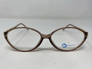 Modern AUDREY BROWN 52-15-135 Plastic Full Rim Eyeglasses Frame MG74 - Picture 1 of 8