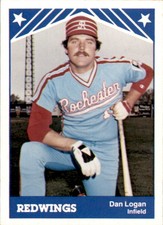 1983 Rochester Red Wings TCMA #17 Dan Logan Trion Georgia GA - NM Baseball Card
