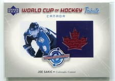 2004-05 Upper Deck World Cup of Hockey Tribute JS Joe Sakic Jersey