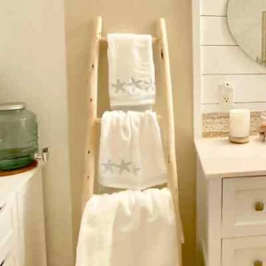 Towel Holder and Clothing Hanger, Home Bathroom Organizer Rack Clothes - Picture 1 of 32