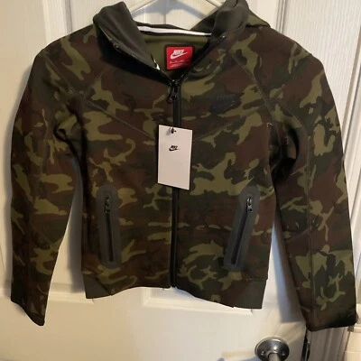 Nike Tech Fleece Verde Camuflaje Sudadera con Capucha Cremallera Completa Chaqueta FN9118-010 Niños Niños XS NUEVO CON ETIQUETAS Foto 1 de 4