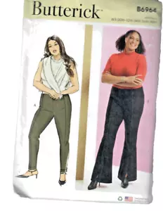 Butterick Sewing Pattern B6964 Women's Pants Moderate Stretch Knits 30W-38W Plus - Picture 1 of 4