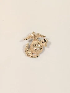 Colgante de oro amarillo de 14 quilates con escudo del Cuerpo de Marines de los Estados Unidos ~ 2,95 gramos - Imagen 1 de 8