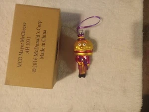 Selten nicht mehr produziert 2016 McDonald's MCD Bürgermeister McCheese Glas Weihnachtsschmuck & Box - Bild 1 von 3