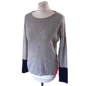 360 CASHMERE 100% Pure Cashmere Pullover Pulli Strick Oversize Grau S 10 8 - Bild 1 von 9