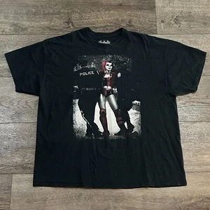 Batman Harley Quinn Police Black Graphic Tee T-Shirt - Men's Size 2XL - Picture 1 of 4
