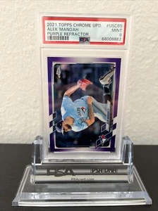 Actualización cromada Topps 2021 Alek Manoah refractor púrpura novato RC #USC65 PSA 9 - Imagen 1 de 2