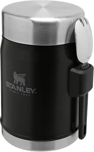 STANLEY THE LEGENDARY CLASSIC FOOD JAR 14 OZ WITH SPORK, BLACK - Picture 1 of 4