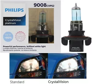 Philips Crystal Vision Platinum 9008 H13 60/55W Two Bulbs Headlight Dual Beam EO - Picture 1 of 12