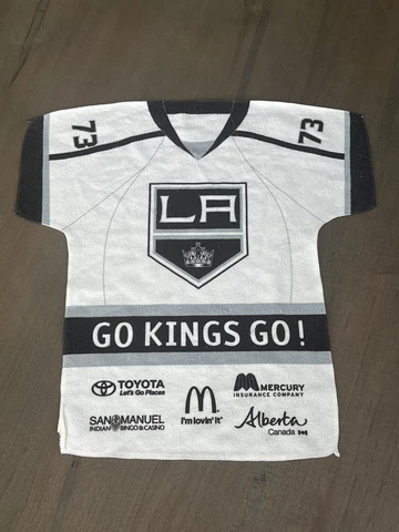 LA Kings Rally Towel, Hockey Jersey Shaped Go Kings Go Game Day Souvenir Cover