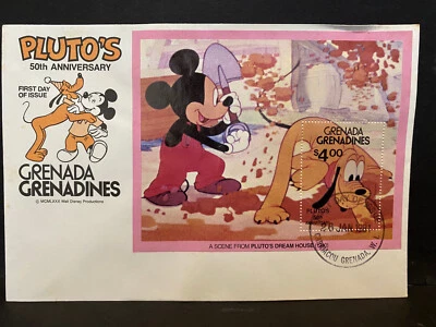 GRENADA GRENADINES, 1980s, DISNEY Cachet FDCs, First Day Covers - Image 1 of 2