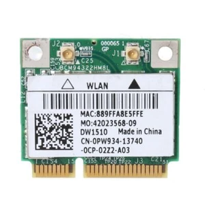 BCM94322HM8L DW1510 2.4G/ 5G Mini PCI-e Dual Wireless Card for - Afbeelding 1 van 10