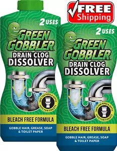 Green Gobbler Drain Clog Remover, Unscented, 15.5 Fluid Ounce, 2 Count, 2 Pack - Picture 1 of 8