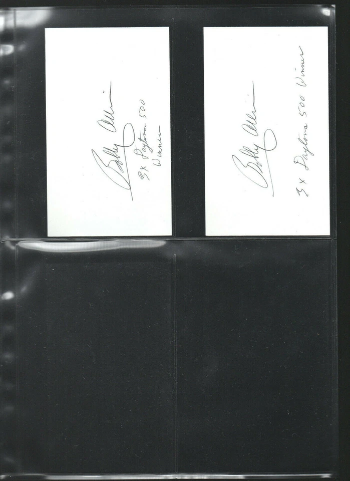 (2) BOBBY ALLISON com "3 x DAYTONA 500" AUTÓGRAFO/AUTO/ASSINADO À MÃO CARTÃO DE ÍNDICE 3X5 - Imagem 1 de 1