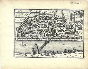 Antique map, Tassin, Mascon (Macon) - Picture 1 of 1