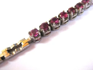 Bracelet White Gold 750 With Rubies, 10,17 G - Picture 1 of 3